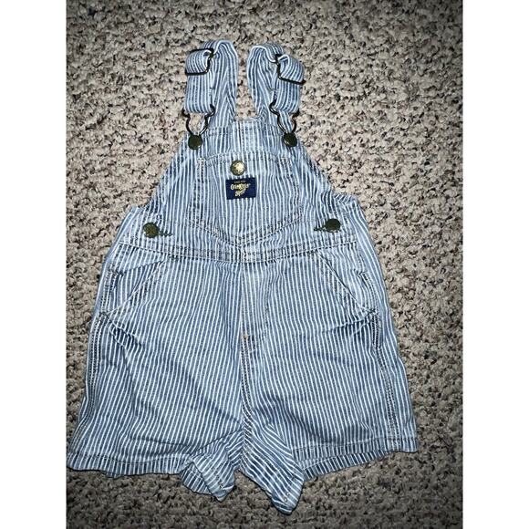 Vintage Oshkosh Shortalls Size‎ 12 Months Made In USA Vestbak Green Label - Picture 1 of 6